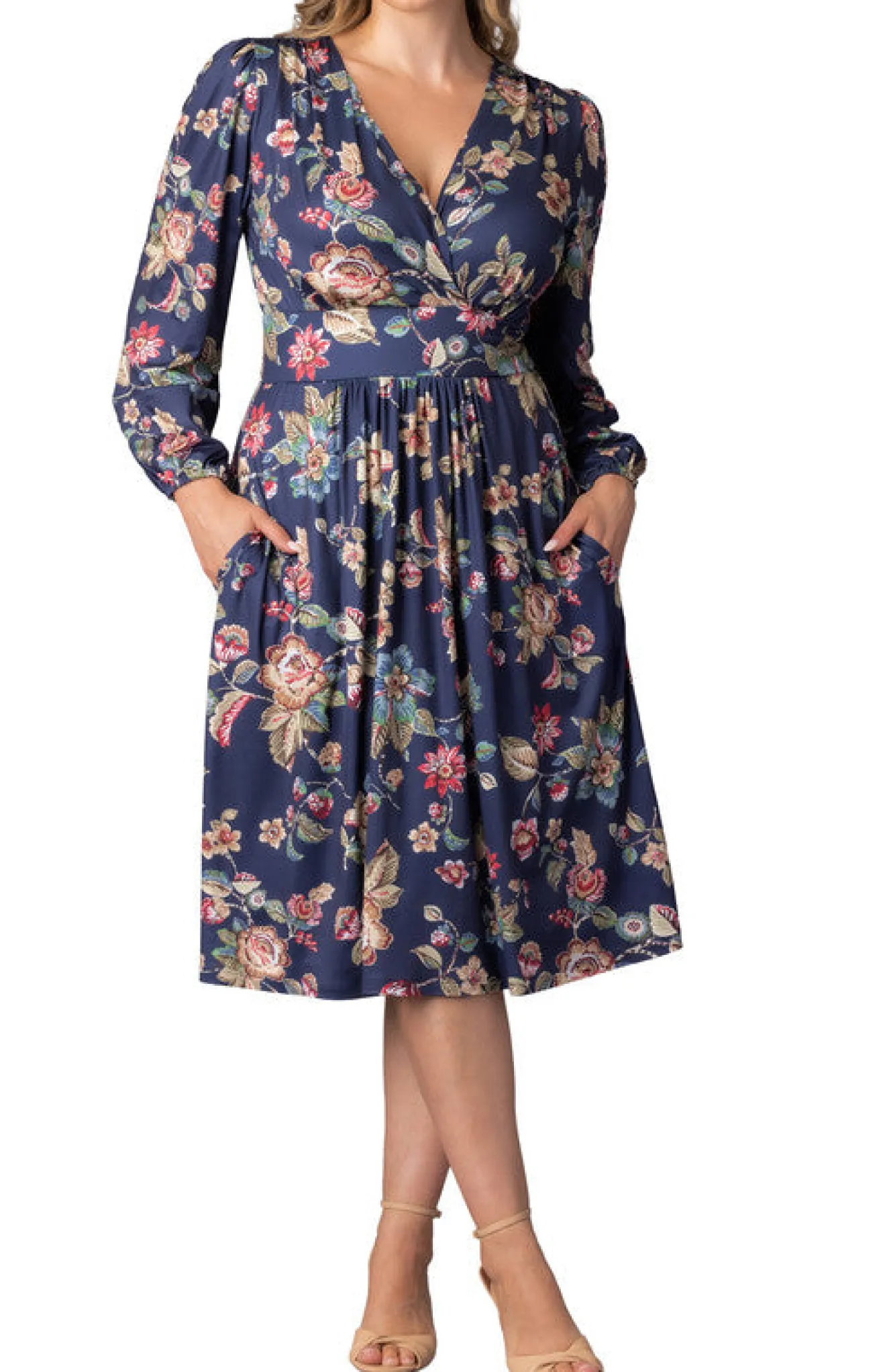 Diana Long Sleeve Midi Dress - Plus