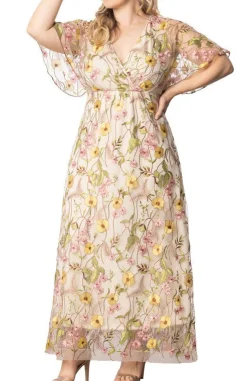Embroidered Elegance Evening Gown - Plus