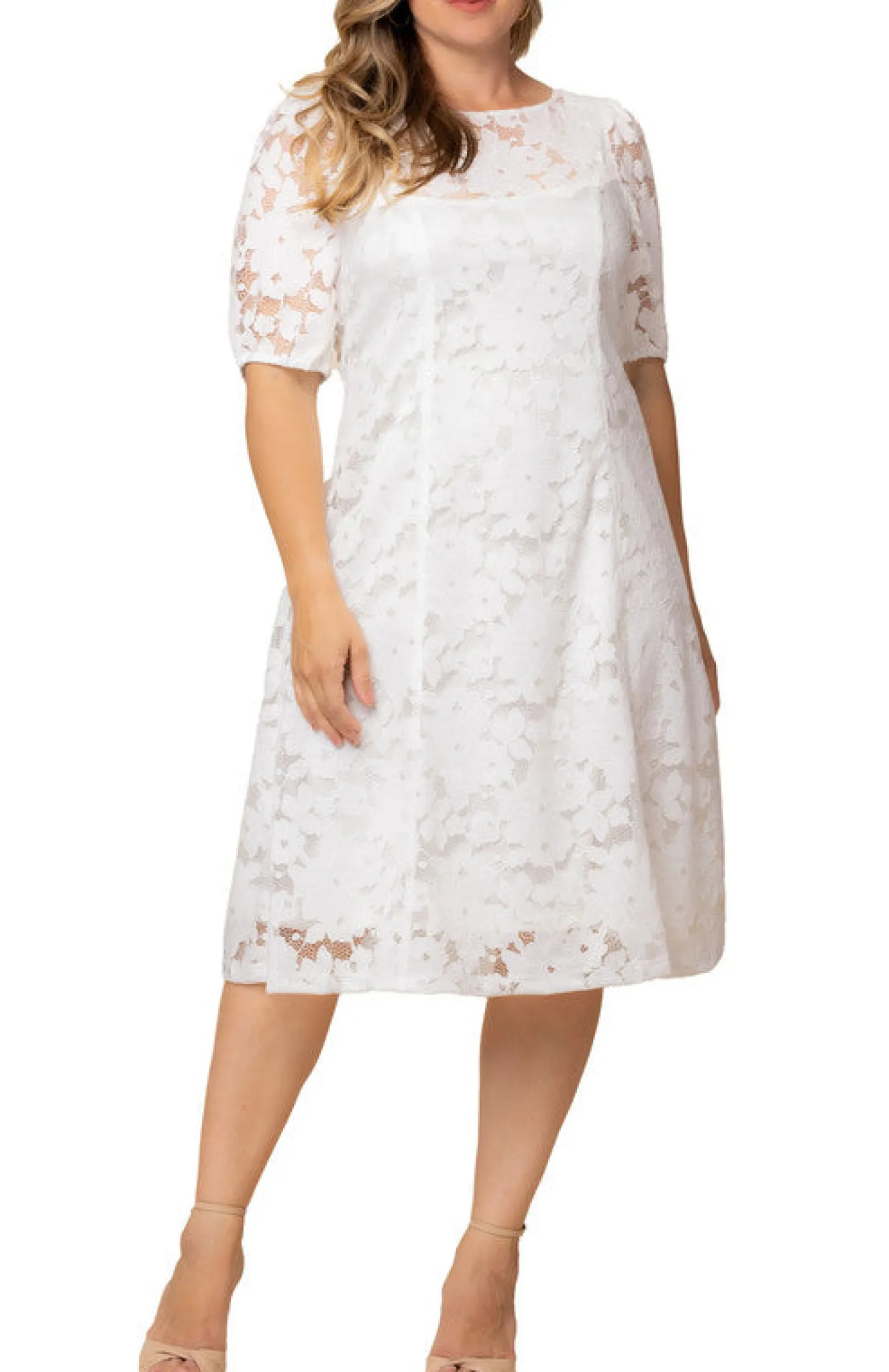 Emma Lace Shift Dress - Plus