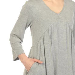 Empire Waist V-Neck Tunic Top