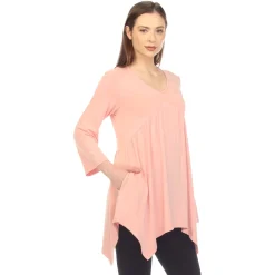 Empire Waist V-Neck Tunic Top