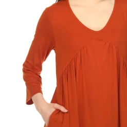 Empire Waist V-Neck Tunic Top