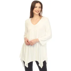 Empire Waist V-Neck Tunic Top