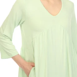 Empire Waist V-Neck Tunic Top