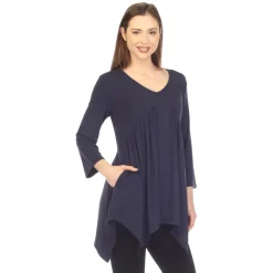 Empire Waist V-Neck Tunic Top