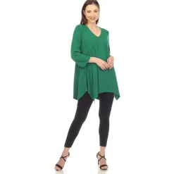 Empire Waist V-Neck Tunic Top