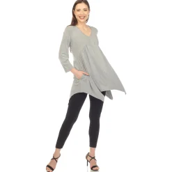 Empire Waist V-Neck Tunic Top