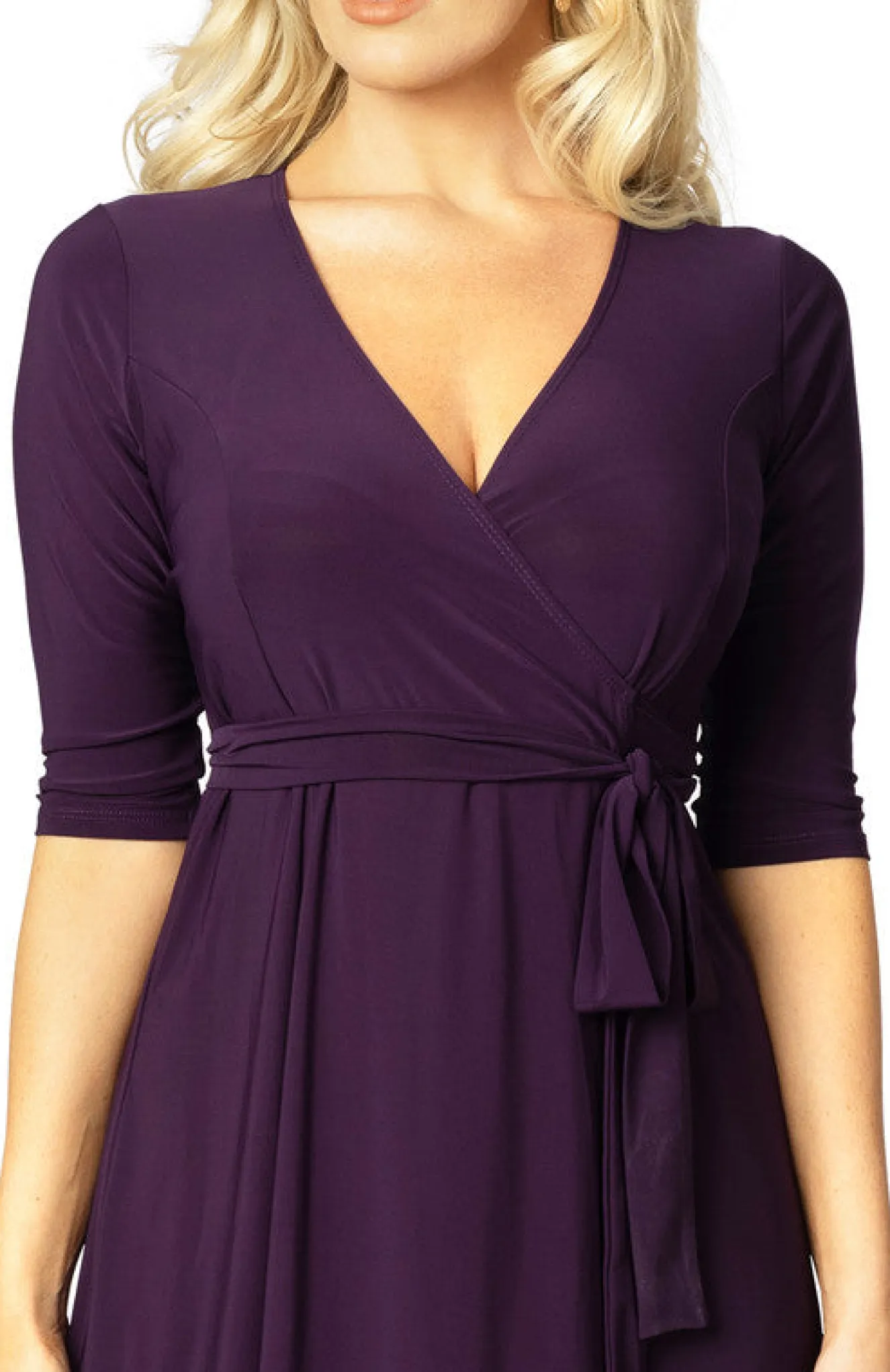 Essential Wrap Dress in Plum Passion