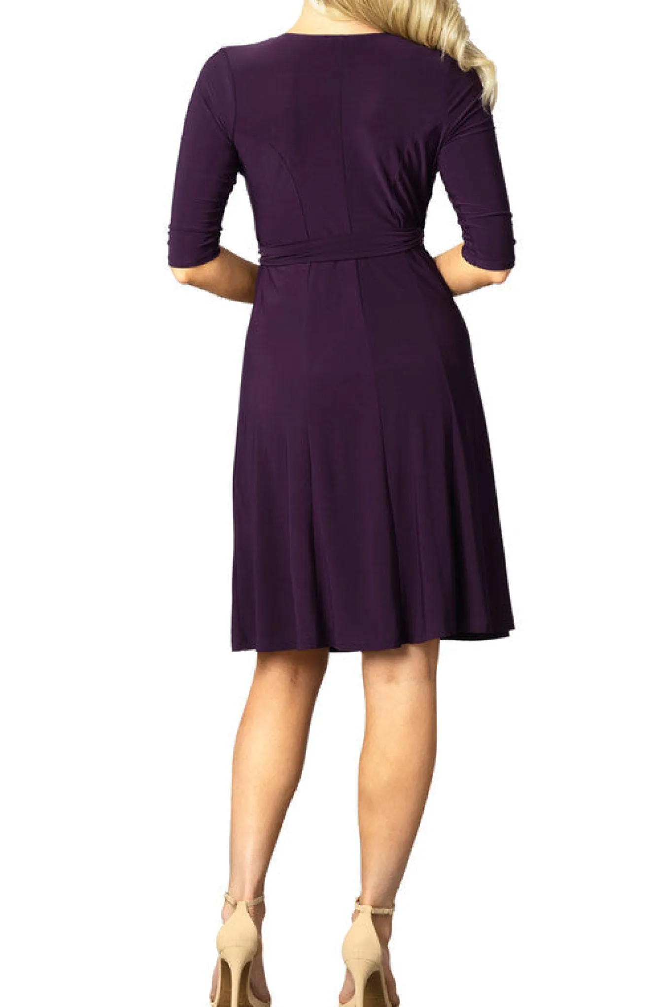 Essential Wrap Dress in Plum Passion