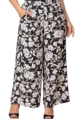 Eva Wide Leg Palazzo Pants - Plus