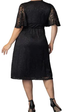 Fable Lace Cocktail Dress - Onyx - Plus