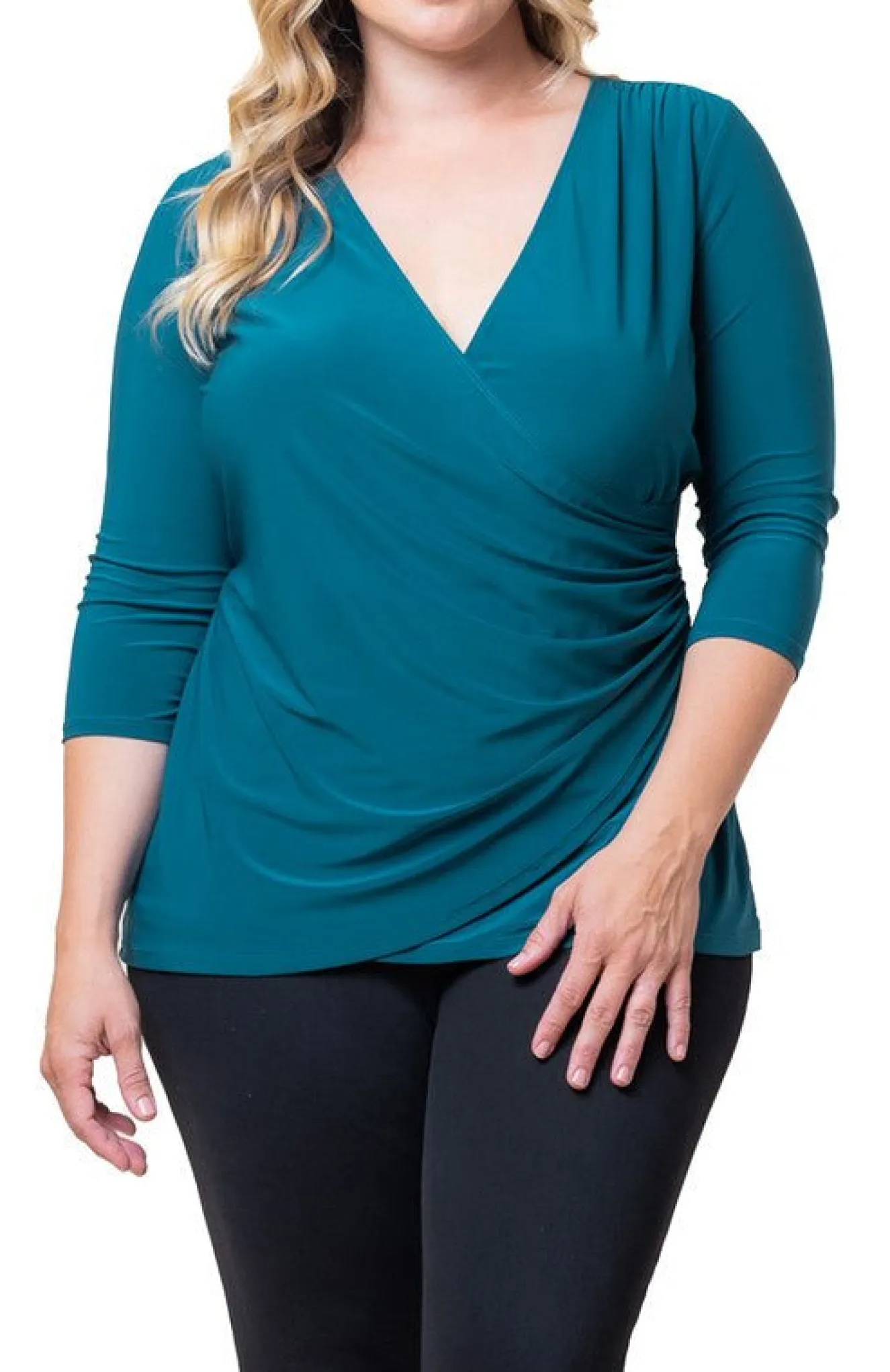 Femme Fatale Faux Wrap Top - Plus