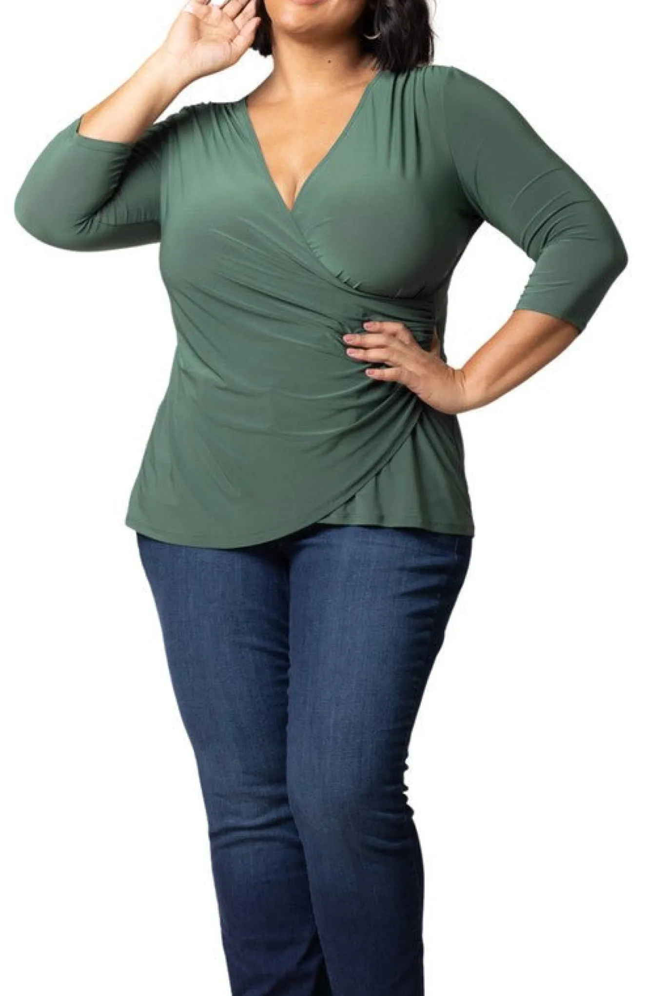 Femme Fatale Faux Wrap Top - Plus