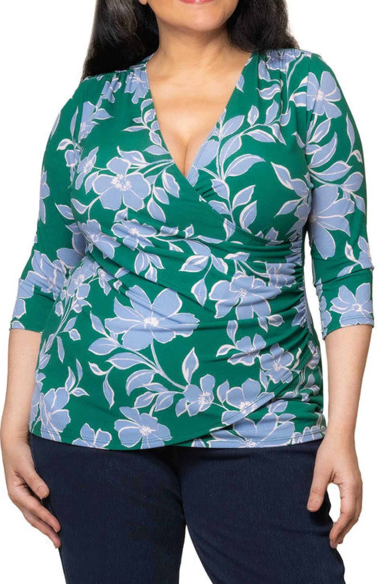 Femme Fatale Faux Wrap Top - Plus