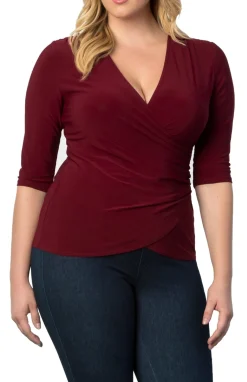 Femme Fatale Faux Wrap Top - Plus
