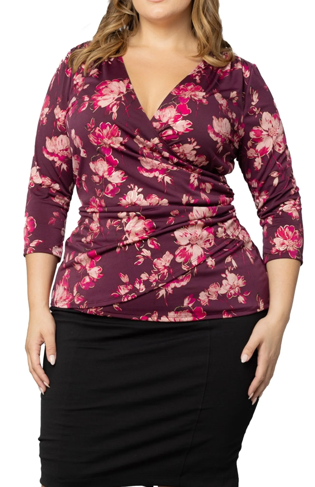 Femme Fatale Faux Wrap Top - Plus