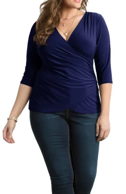 Femme Fatale Faux Wrap Top - Plus