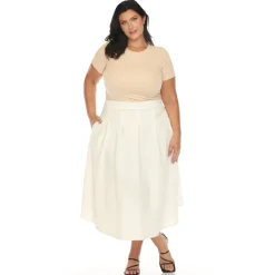 Flared Tweed Skirt - Plus
