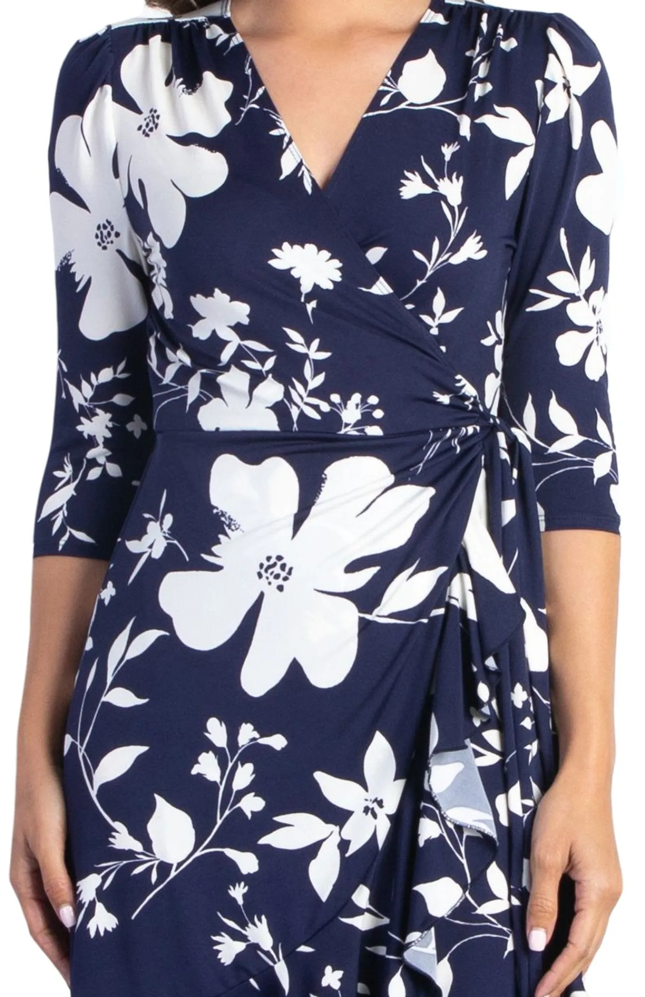 Flirty Flounce Wrap Dress