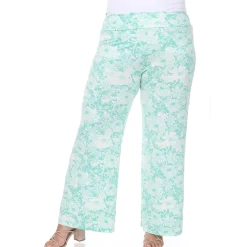 Floral Paisley Palazzo Pants - Plus