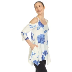 Floral Printed Cold Shoulder Tunic