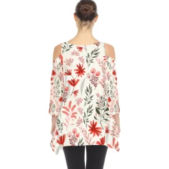 Floral Printed Cold Shoulder Tunic