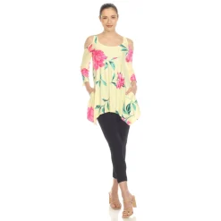 Floral Printed Cold Shoulder Tunic
