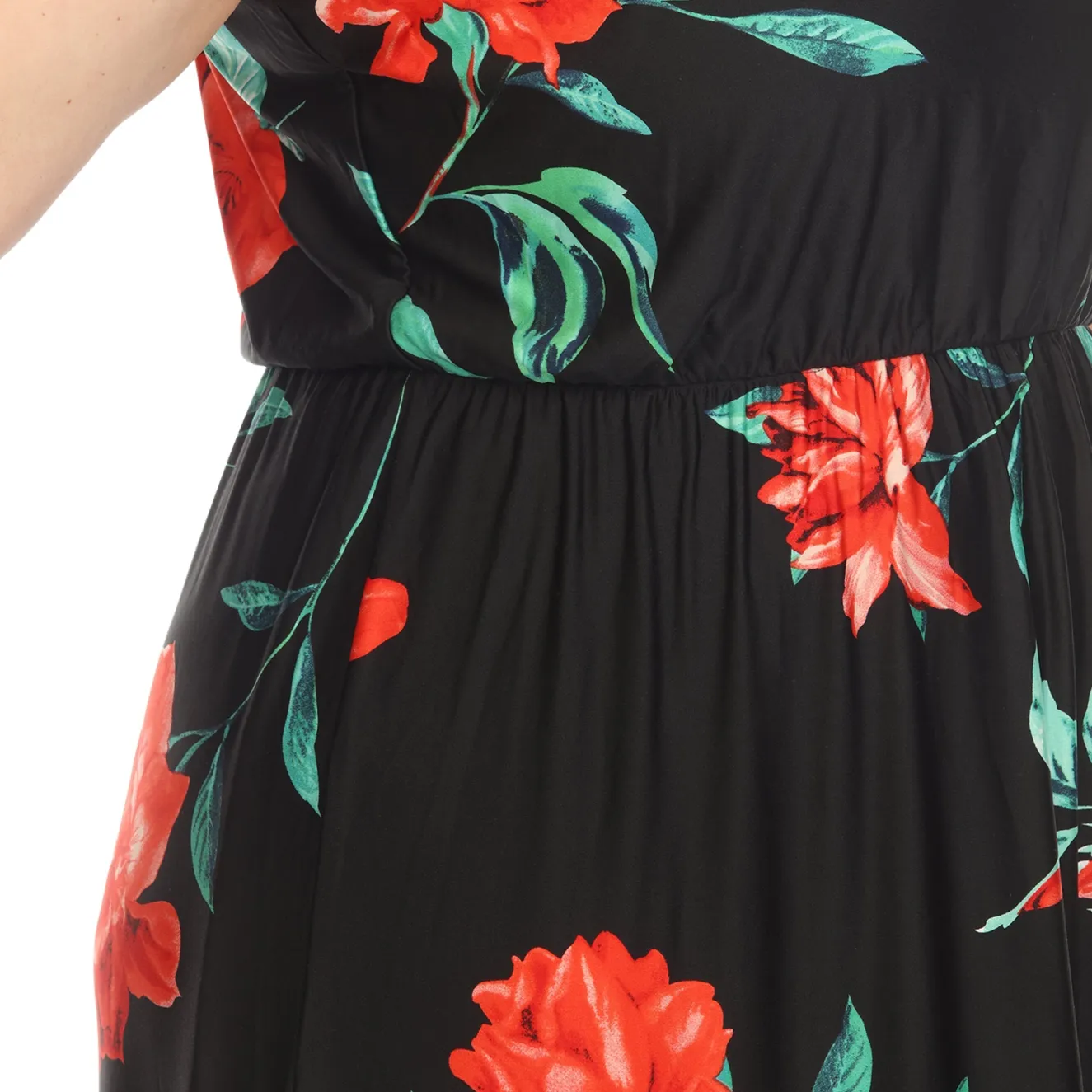 Floral Strap Maxi Dress - Plus