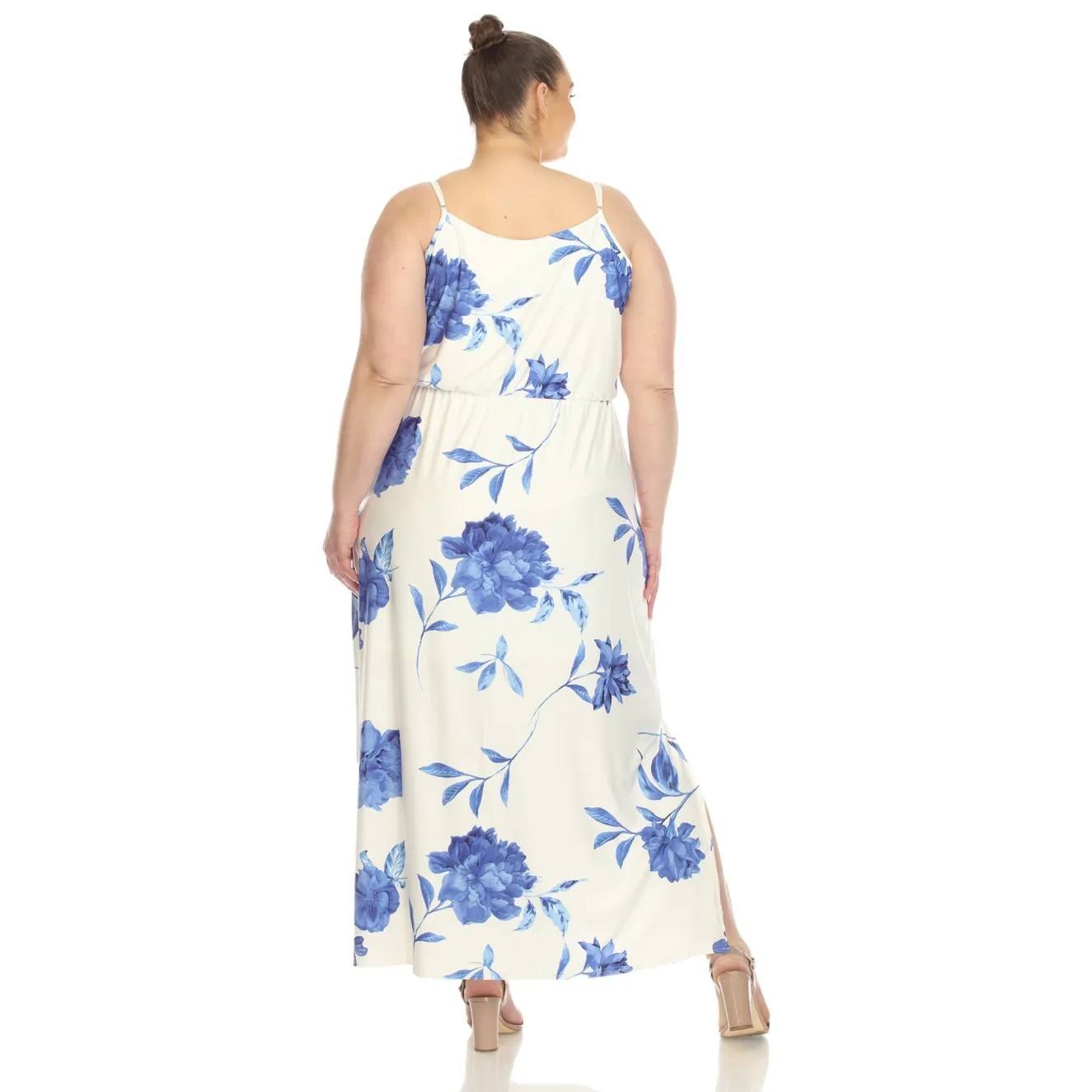 Floral Strap Maxi Dress - Plus