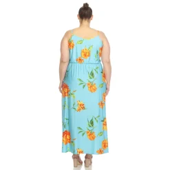 Floral Strap Maxi Dress - Plus