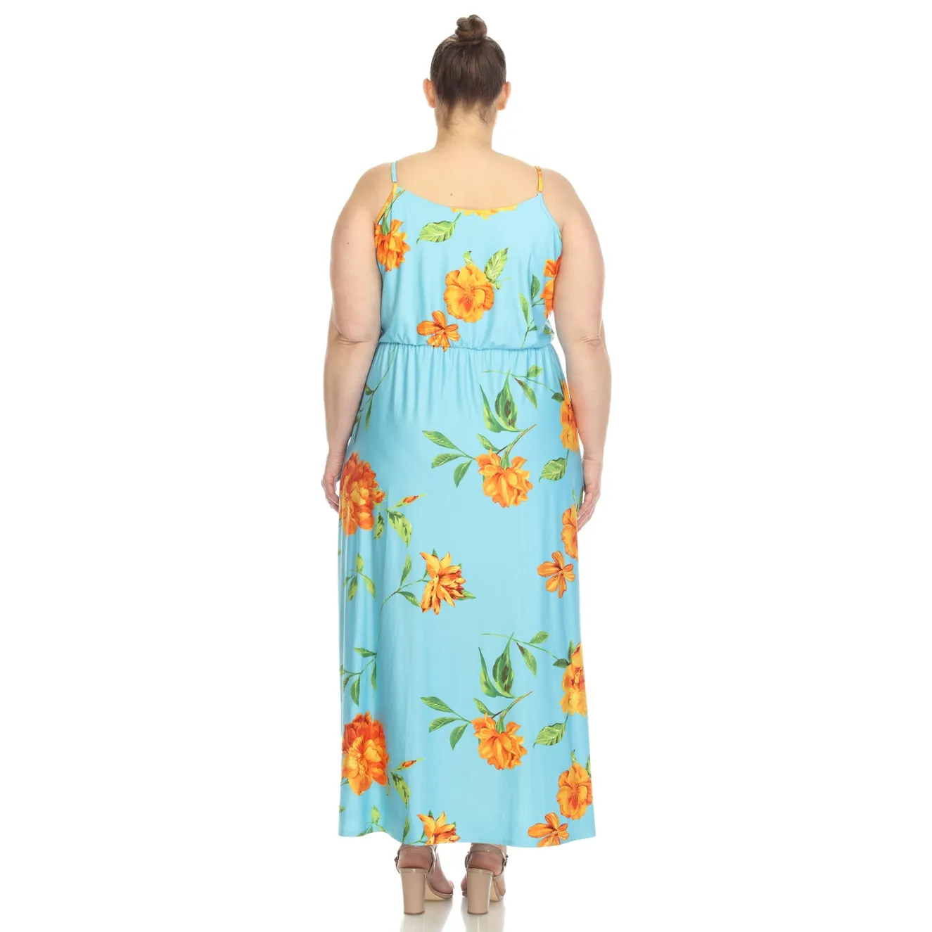 Floral Strap Maxi Dress - Plus