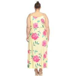 Floral Strap Maxi Dress - Plus