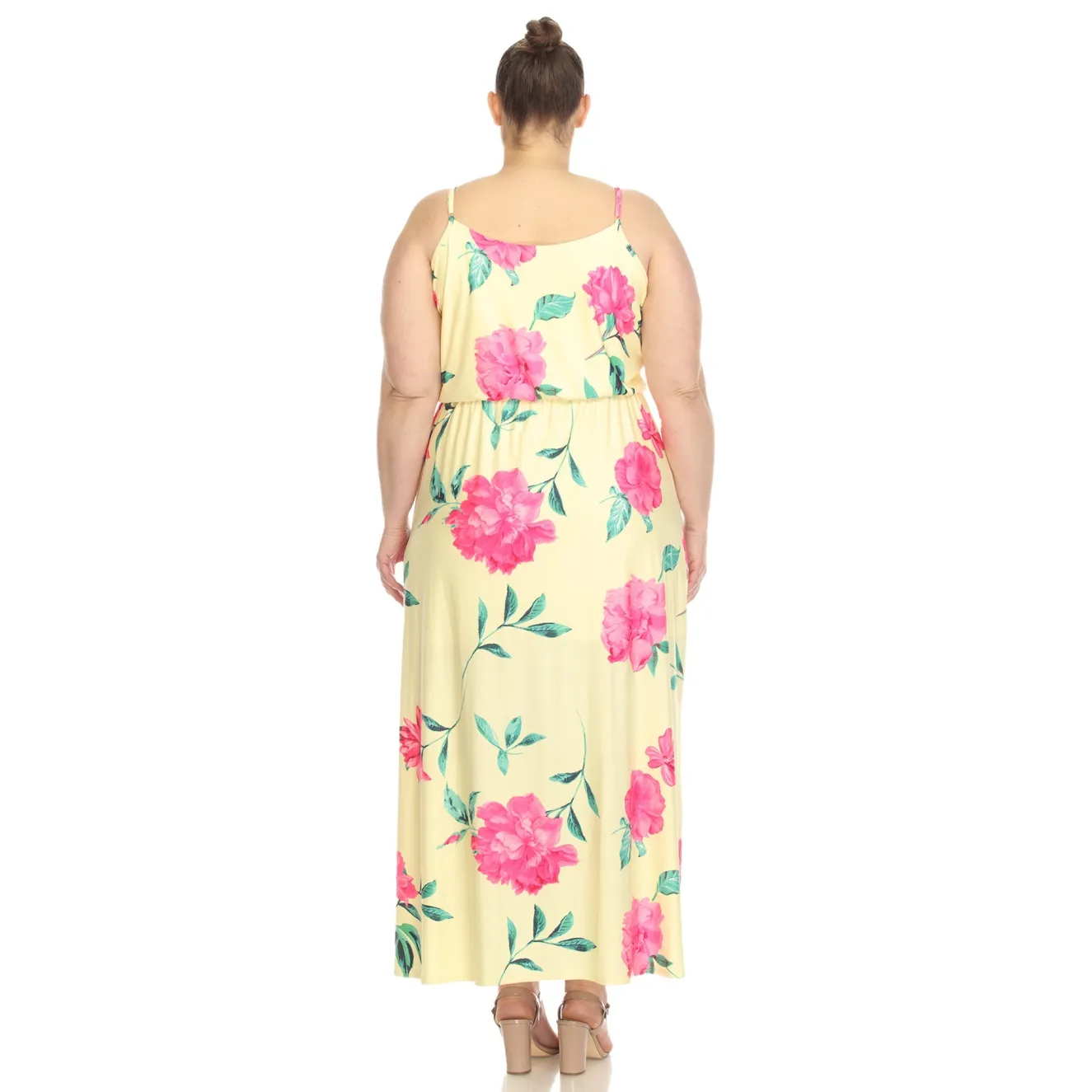 Floral Strap Maxi Dress - Plus