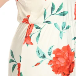 Floral Strap Maxi Dress - Plus