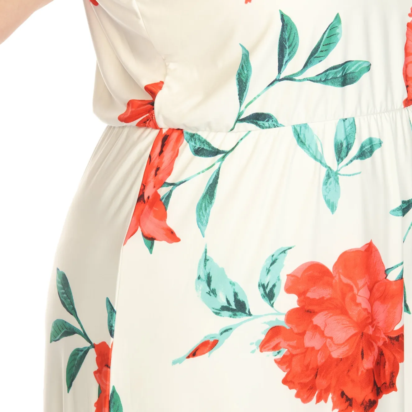 Floral Strap Maxi Dress - Plus