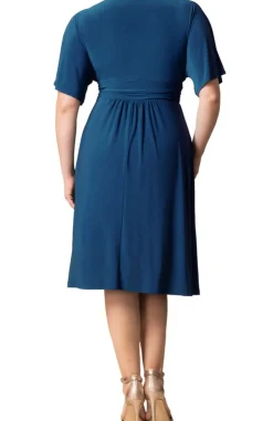 Gia Midi Dress, Teal - Plus