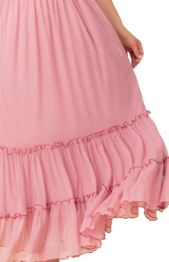 Isla Tiered Mesh Maxi Skirt - Plus