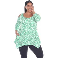 Leopard Cold Shoulder Tunic - Plus