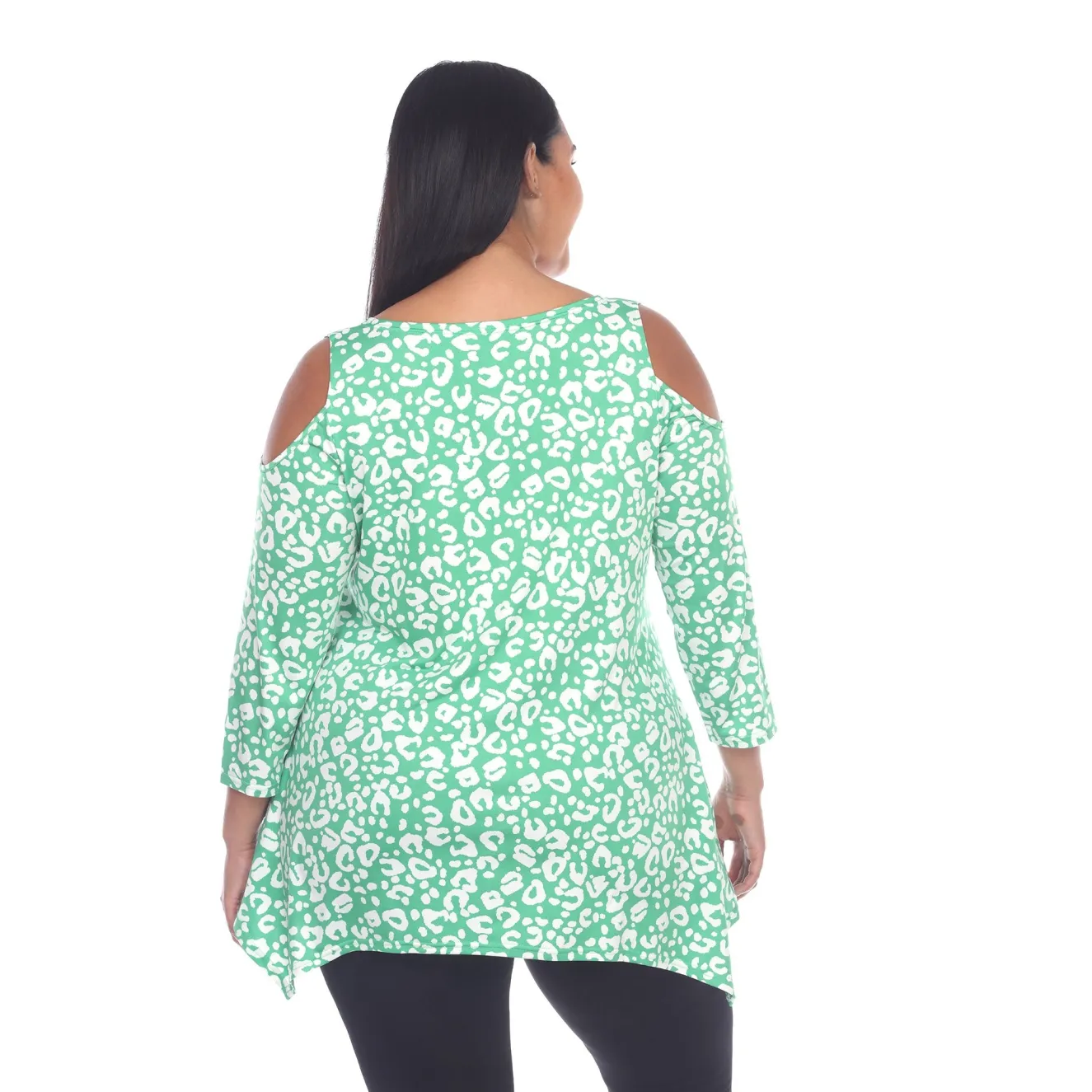 Leopard Cold Shoulder Tunic - Plus