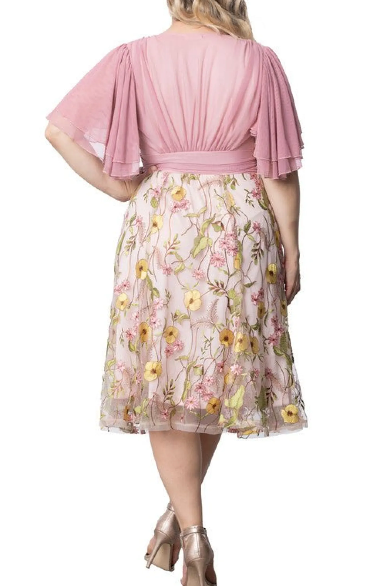 Lillian Embroidered Cocktail Dress - Plus