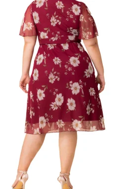 Margot Mesh Cocktail Dress, Floral- Plus