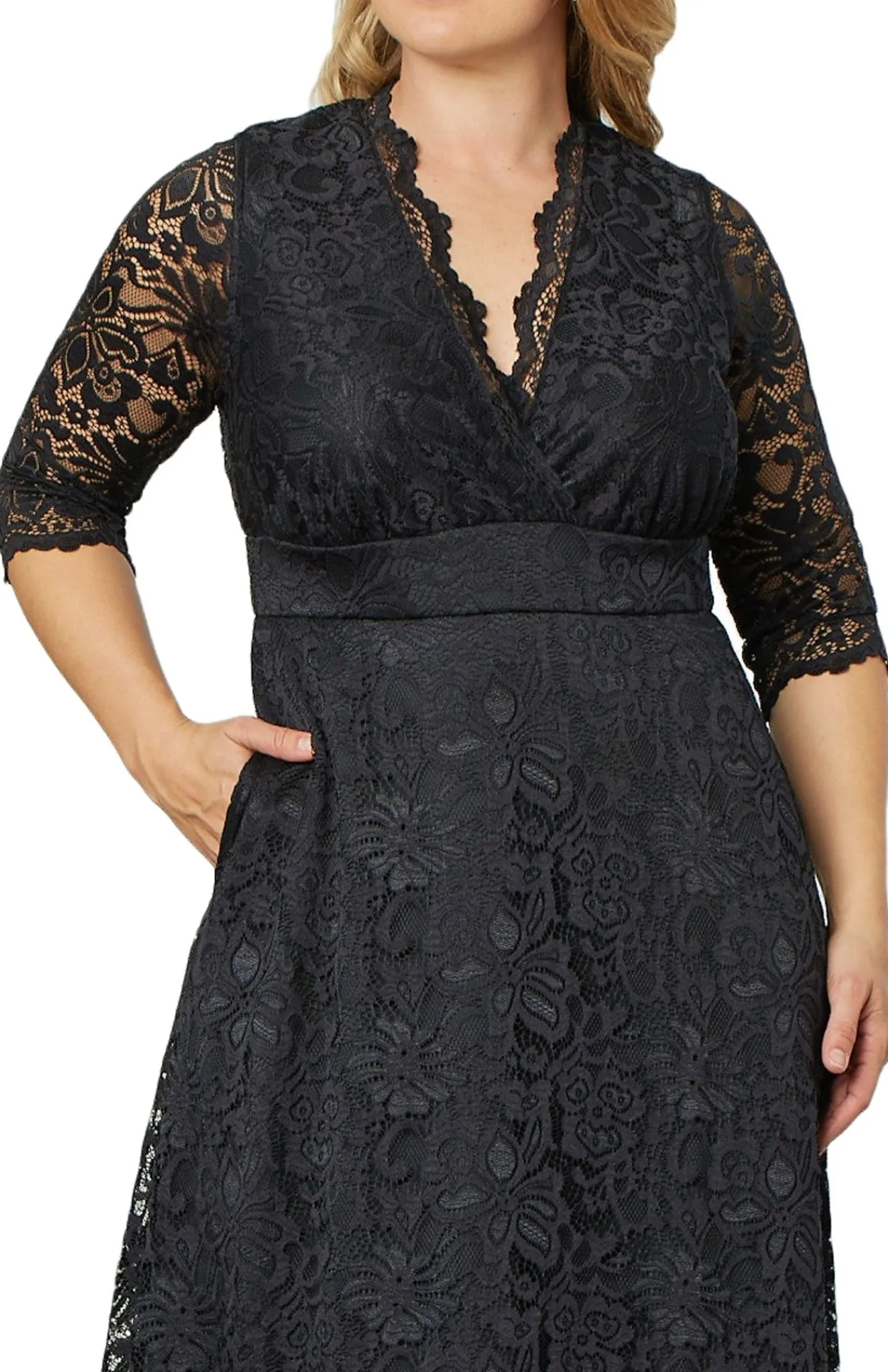 Maria Lace Evening Gown - Plus