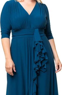 Maritime Maxi Dress -Agean Blue - Plus