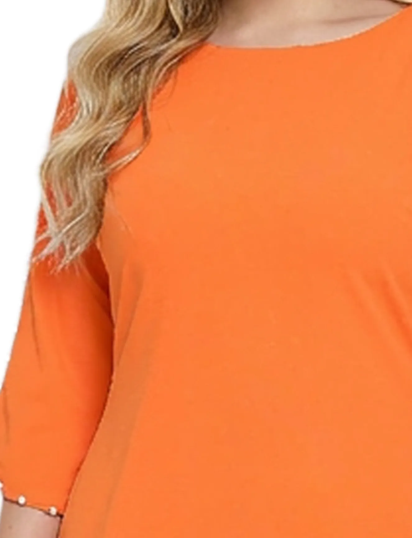 NY Collection Plus Size 3/4 Pearl-Detail Petal Sleeve Dress