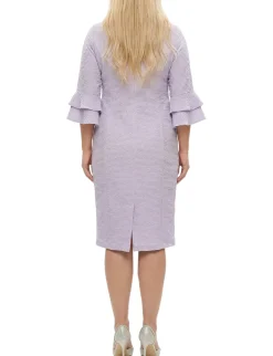 NY Collection Plus Size 3/4 Sleeve Shawl Collar Dress