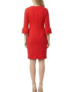 NY Collection 3/4 Sleeve Pearl Detail Dress