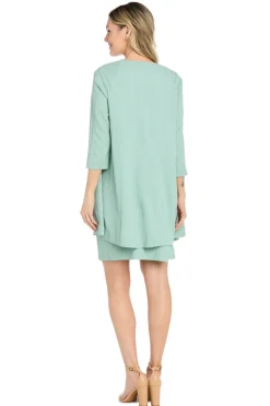 2Pc Jacket Dress with Necklace
