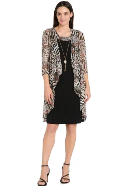 2-Piece Jacket Dress with Detachable Necklace