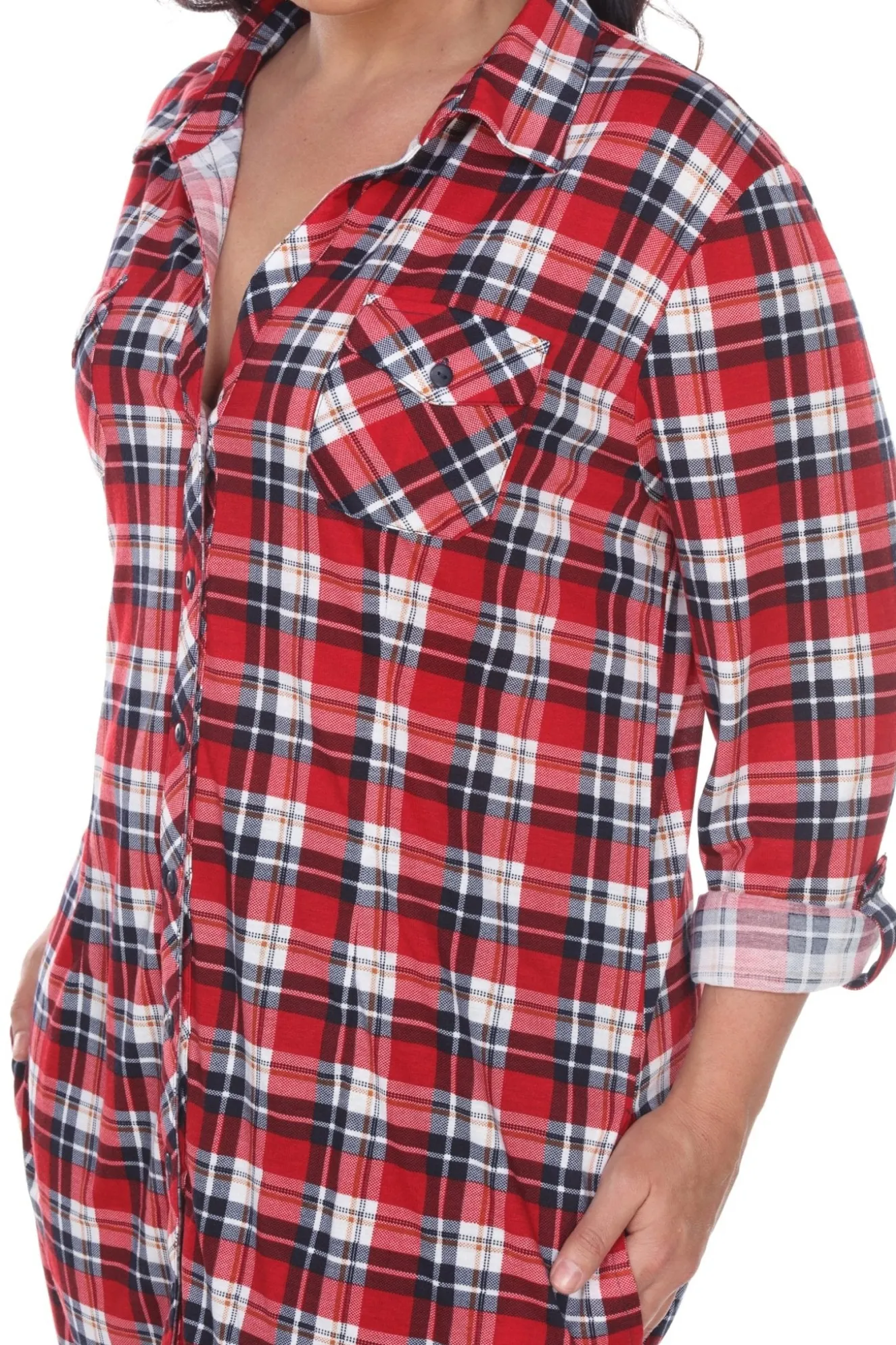 Piper Stretchy Plaid Tunic - Plus