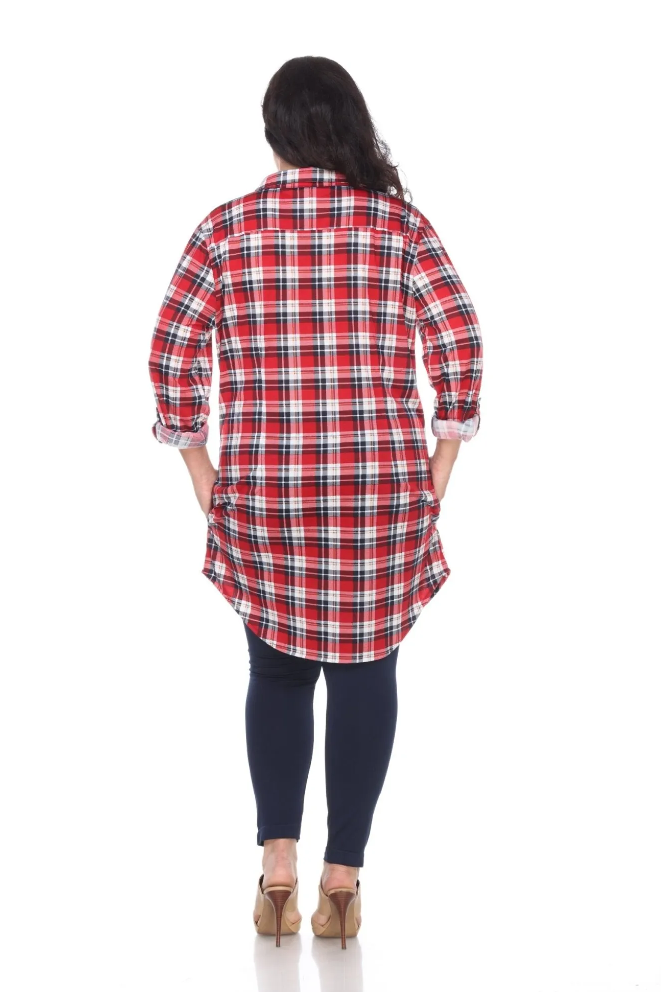 Piper Stretchy Plaid Tunic - Plus